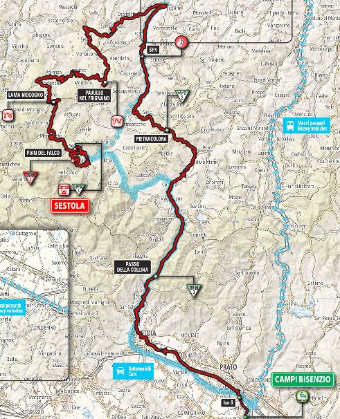 2016 giro stage10 map