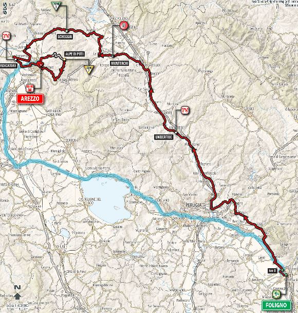 2016 giro stage8 map