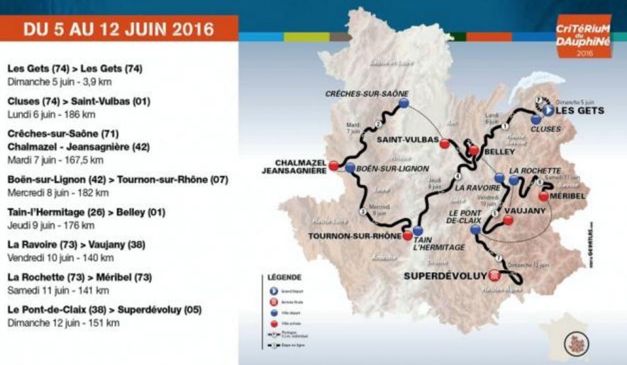 Dauphine route map