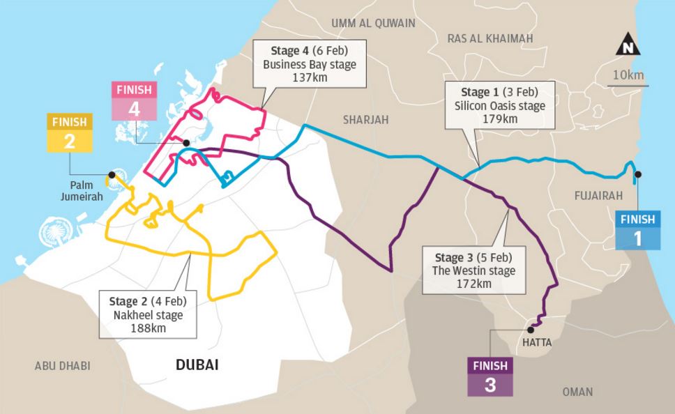 Dubai tour full map