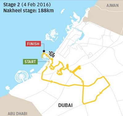Dubai tour st2 map
