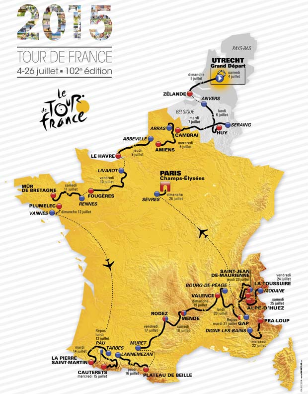 TDF2015 map route